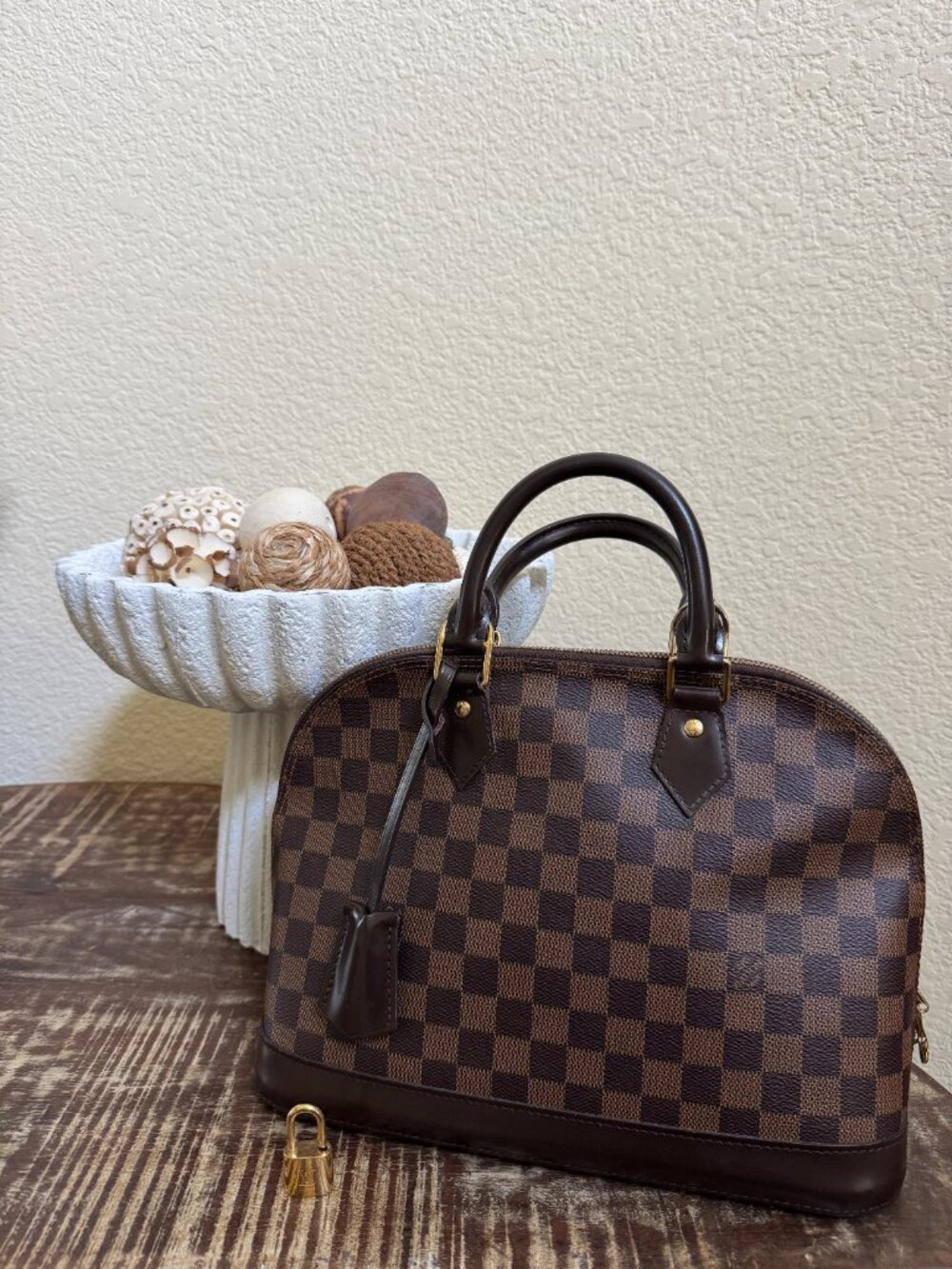 Louis Vuitton Alma PM Damier Ebene Handbag